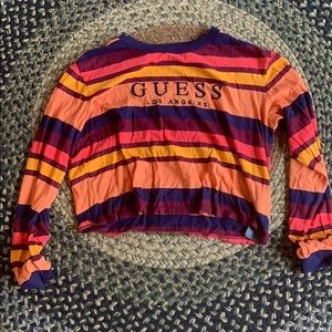 Guess Long Sleeve Shirt Cropped